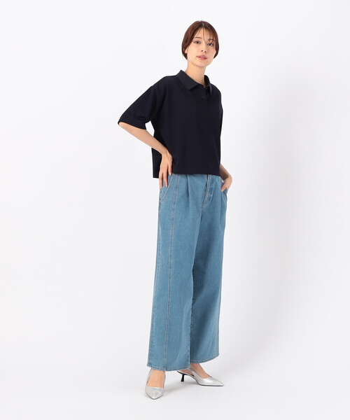 COMME CA ISM(コムサイズム)の「【サスティナブル】 AQUAROBE ポロシャツ(ポロシャツ・レディース・ホワイト/ネイビー/ブルー・FREE)」の9枚目の写真