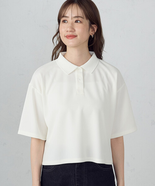 COMME CA ISM(コムサイズム)の「【サスティナブル】 AQUAROBE ポロシャツ(ポロシャツ・レディース・ホワイト/ネイビー/ブルー・FREE)」の13枚目の写真