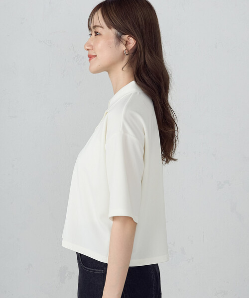 COMME CA ISM(コムサイズム)の「【サスティナブル】 AQUAROBE ポロシャツ(ポロシャツ・レディース・ホワイト/ネイビー/ブルー・FREE)」の14枚目の写真