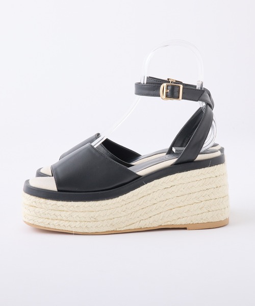 one after another NICE CLAUP(ワンアフターアナザーナイスクラップ)の「ジュート厚底サンダル(サンダル・レディース・ブラック/キャメル/ベージュ・M/S/L)」の8枚目の写真