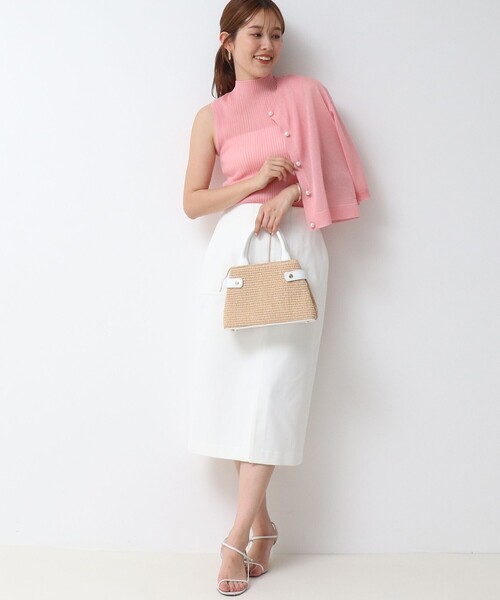 NOLLEY’S（ノーリーズ）の「《手洗い可能》《アンサンブル対応》シアーリブノースリーブプルオーバーニット（ニット/セーター・レディース・ピンク/ベージュ/ブラック・38）」の4枚目の写真