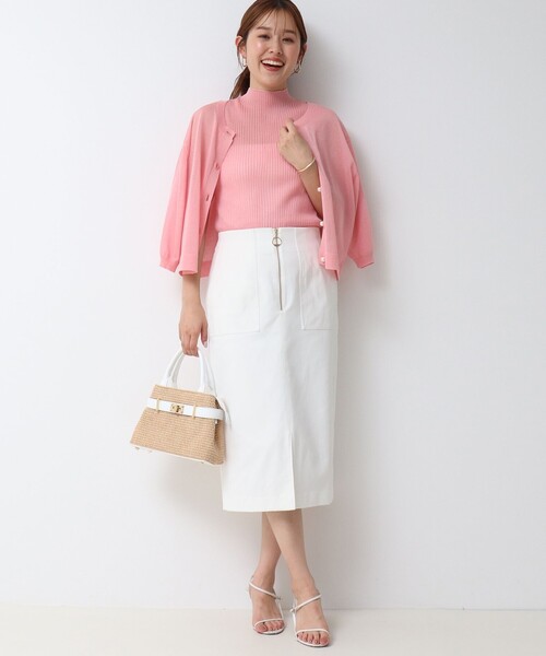 NOLLEY’S（ノーリーズ）の「《手洗い可能》《アンサンブル対応》シアーリブノースリーブプルオーバーニット（ニット/セーター・レディース・ピンク/ベージュ/ブラック・38）」の6枚目の写真