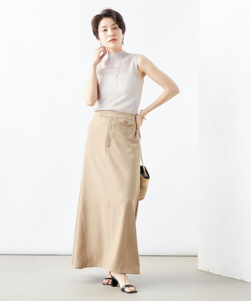 NOLLEY’S（ノーリーズ）の「《手洗い可能》《アンサンブル対応》シアーリブノースリーブプルオーバーニット（ニット/セーター・レディース・ピンク/ベージュ/ブラック・38）」の14枚目の写真