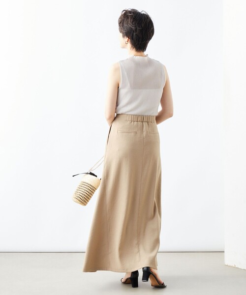 NOLLEY’S（ノーリーズ）の「《手洗い可能》《アンサンブル対応》シアーリブノースリーブプルオーバーニット（ニット/セーター・レディース・ピンク/ベージュ/ブラック・38）」の18枚目の写真