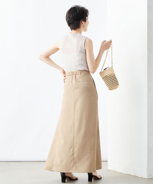 NOLLEY’S（ノーリーズ）の「《手洗い可能》《アンサンブル対応》シアーリブノースリーブプルオーバーニット（ニット/セーター・レディース・ピンク/ベージュ/ブラック・38）」の19枚目の写真