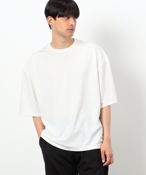 COMME CA ISM（コムサイズム）の「【オンラインストア限定】 ビッグシルエット クルーネックＴシャツ（Tシャツ/カットソー・メンズ・ホワイト/ブラック・MEDIUM/X-LARGE/LARGE）」の2枚目の写真