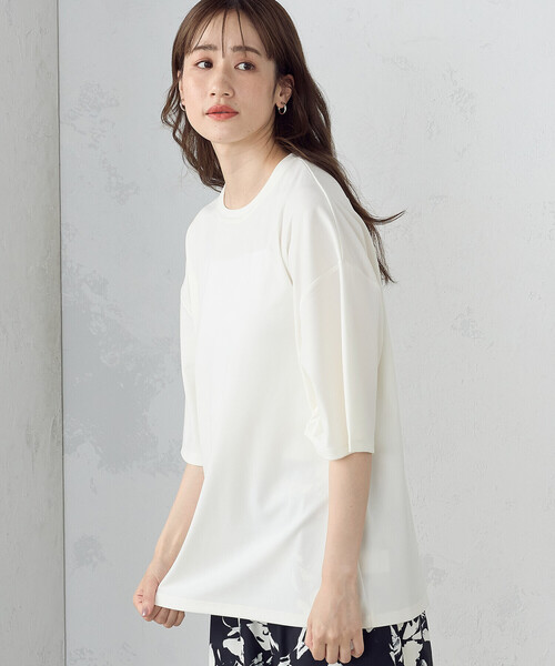 COMME CA ISM（コムサイズム）の「【オンラインストア限定】 ビッグシルエット クルーネックＴシャツ（Tシャツ/カットソー・メンズ・ホワイト/ブラック・MEDIUM/X-LARGE/LARGE）」の4枚目の写真