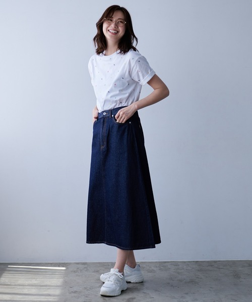 Arnold Palmer（アーノルドパーマー）の「アンブレラパターン シェア 総柄 Ｔシャツ（Tシャツ/カットソー・レディース・ホワイト系2/ホワイト系1/ネイビー系2/ネイビー系1・M/LL/L/S/XS）」の20枚目の写真