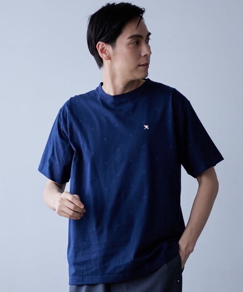 Arnold Palmer（アーノルドパーマー）の「アンブレラパターン シェア 総柄 Ｔシャツ（Tシャツ/カットソー・レディース・ホワイト系2/ホワイト系1/ネイビー系2/ネイビー系1・M/LL/L/S/XS）」の11枚目の写真