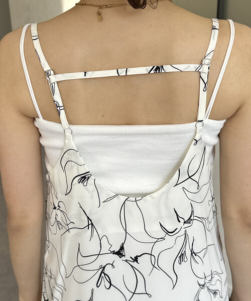 Thevon（ゼボン）の「ニュアンス柄キャミワンピース（ワンピース・レディース・オフホワイト/ブラック/オリーブ・FREE）」の11枚目の写真