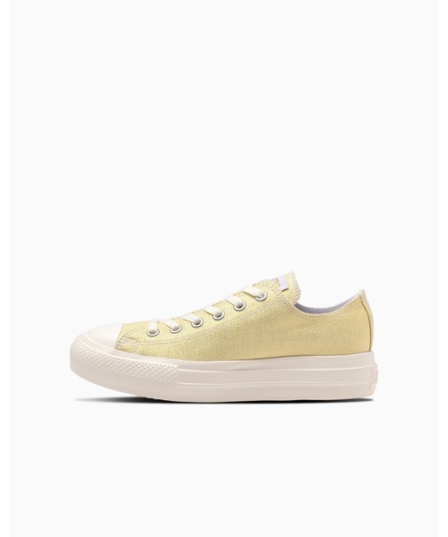 CONVERSE ALL STAR(コンバースオールスター)の「ALL STAR LIGHT PLTS SHINYCANVAS OX / オールスター ライト PLTS シャイニーキャンバス OX(スニーカー・レディース・ゴールド・3.5/4/4.5/5/5.5/6)」の2枚目の写真