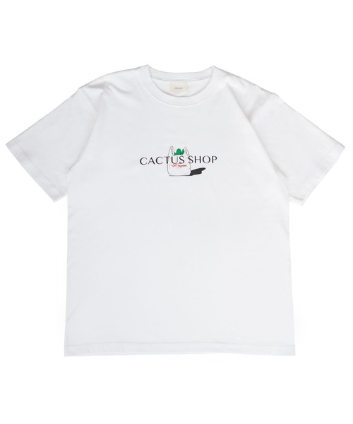 #Re:room(リルーム)の「カクタスショッププリントTシャツ(Tシャツ/カットソー・メンズ・ホワイト・M-L/L-XL)」の2枚目の写真