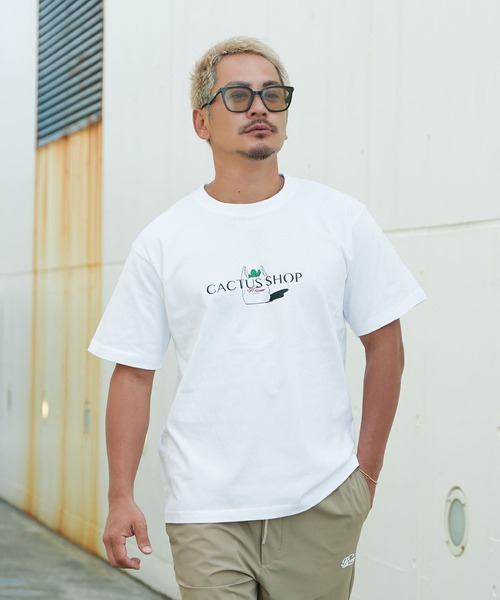 #Re:room(リルーム)の「カクタスショッププリントTシャツ(Tシャツ/カットソー・メンズ・ホワイト・M-L/L-XL)」の3枚目の写真