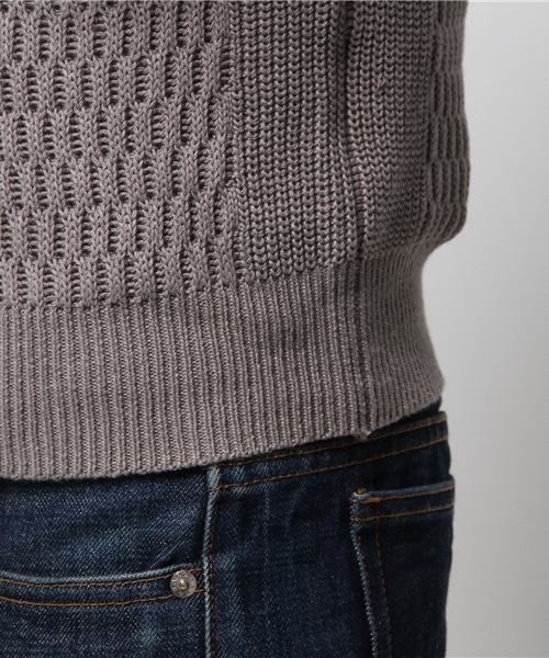 EDIFICE（エディフィス）の「M.ワッフル C/N VEST（ベスト・メンズ・ネイビー/カーキ/ホワイト/チャコールグレー・46/48）」の8枚目の写真