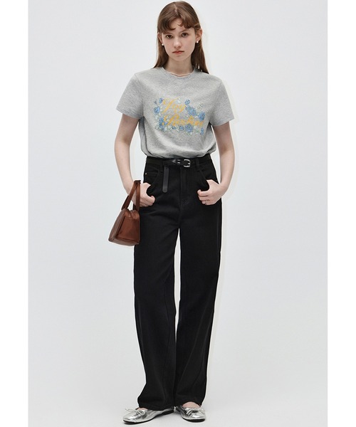 Fano Studios(ファノ ストゥディオズ)の「フラワーレタリングプリントTシャツ FX24S092【Fano Studios】(Tシャツ/カットソー・レディース・ピンク/グレー・L/M/S)」の8枚目の写真
