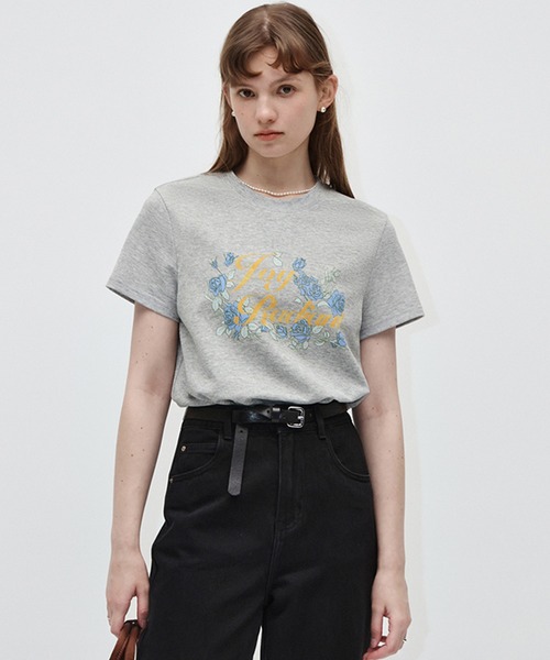 Fano Studios(ファノ ストゥディオズ)の「フラワーレタリングプリントTシャツ FX24S092【Fano Studios】(Tシャツ/カットソー・レディース・ピンク/グレー・L/M/S)」の6枚目の写真