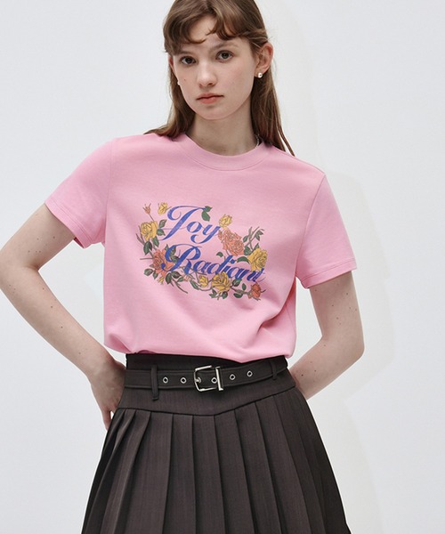 tシャツ フラワーパッチ ラグランスリーブ 半袖Tシャツ FC25S212「Fano Studios」「2025SS」 レディース メンズ フラワーパッチ ラグランスリーブ 半袖Tシャツ FC25S212【Fano
