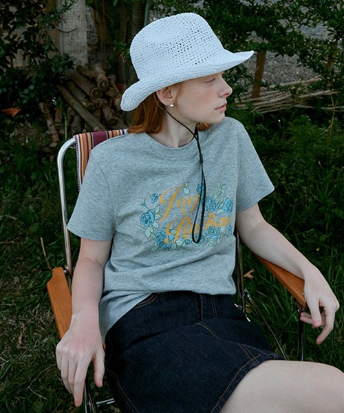 Fano Studios(ファノ ストゥディオズ)の「フラワーレタリングプリントTシャツ FX24S092【Fano Studios】(Tシャツ/カットソー・レディース・ピンク/グレー・L/M/S)」の4枚目の写真