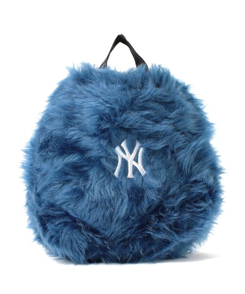 INFIELDER DESIGN（インフィールダーデザイン）の「【別注】INFIELDER DESIGN / MLB ファーバッグ YYB（トートバッグ・レディース・ホワイト/ネイビー・ONE SIZE）」の2枚目の写真