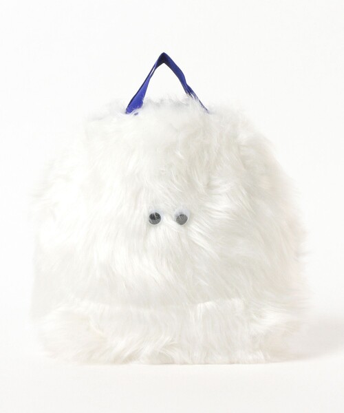 INFIELDER DESIGN（インフィールダーデザイン）の「【別注】INFIELDER DESIGN / MLB ファーバッグ YYB（トートバッグ・レディース・ホワイト/ネイビー・ONE SIZE）」の3枚目の写真