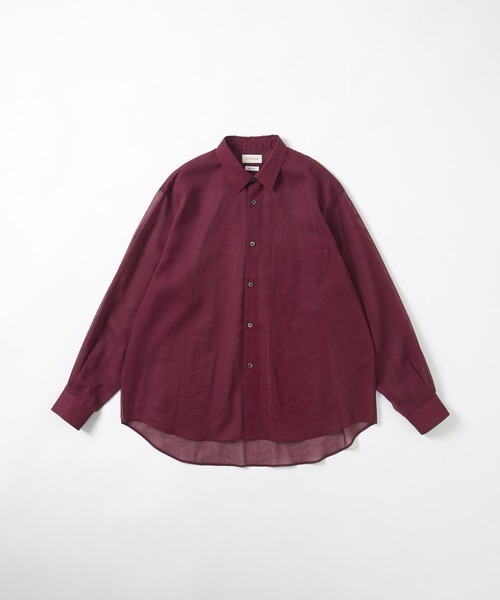 FACTOTUM（ファクトタム）の「【FACTOTUM】Organdy Round Hem Shirt（シャツ/ブラウス・メンズ・ワイン・46）」の9枚目の写真