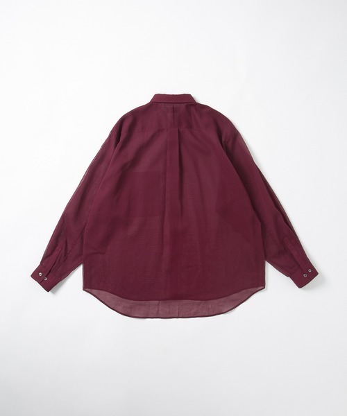 FACTOTUM（ファクトタム）の「【FACTOTUM】Organdy Round Hem Shirt（シャツ/ブラウス・メンズ・ワイン・46）」の11枚目の写真