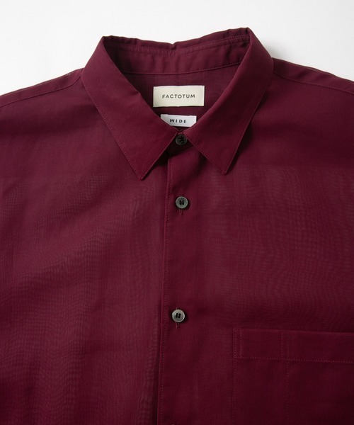 FACTOTUM（ファクトタム）の「【FACTOTUM】Organdy Round Hem Shirt（シャツ/ブラウス・メンズ・ワイン・46）」の13枚目の写真