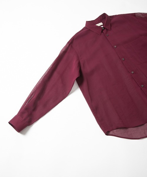 FACTOTUM（ファクトタム）の「【FACTOTUM】Organdy Round Hem Shirt（シャツ/ブラウス・メンズ・ワイン・46）」の17枚目の写真