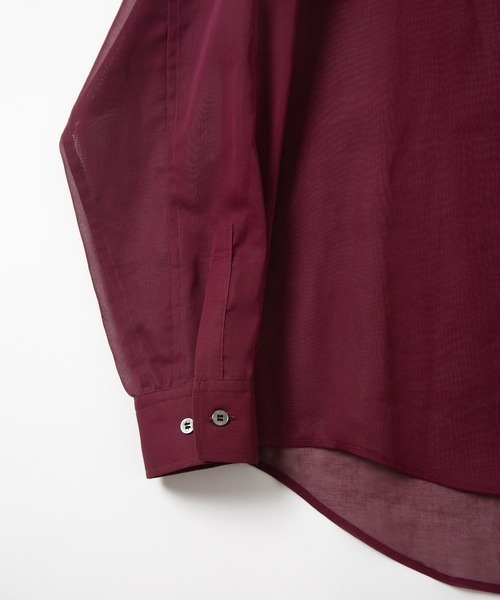 FACTOTUM（ファクトタム）の「【FACTOTUM】Organdy Round Hem Shirt（シャツ/ブラウス・メンズ・ワイン・46）」の19枚目の写真
