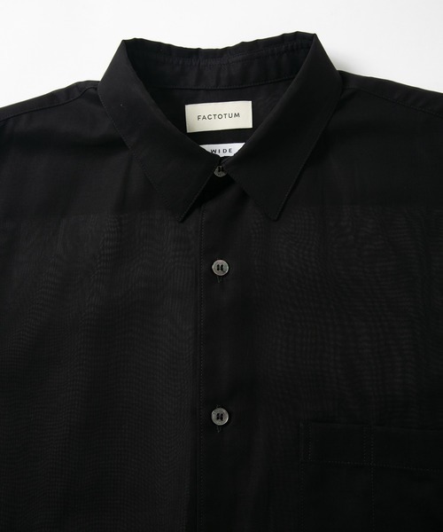 FACTOTUM（ファクトタム）の「【FACTOTUM】Organdy Round Hem Shirt（シャツ/ブラウス・メンズ・ワイン・46）」の14枚目の写真
