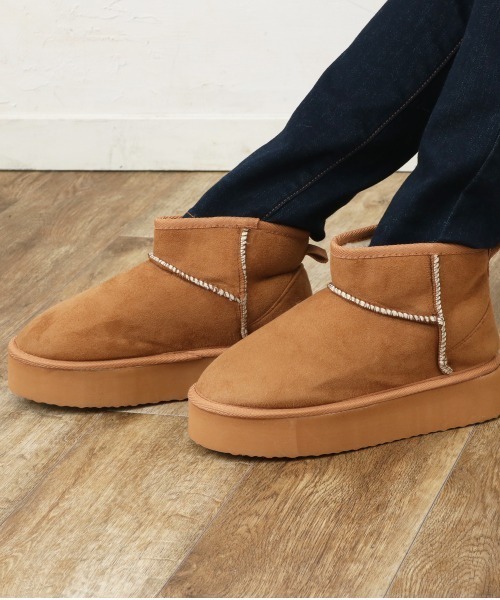 salle de bal(サルデバル)の「polka polka / ポルカポルカ ムートンブーツ SDI(ブーツ・レディース・キャメル/グレー/ブラック・L/M)」の1枚目の写真