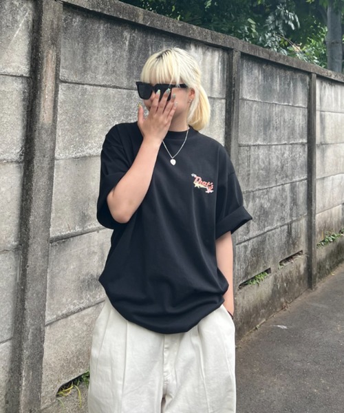 NOsWEA 数量限定商品 Tシャツ ブラック&ホワイト 2枚セット セール】HEAVY WEIGHT 7.1oz 'CAP BOY' LOGO TEE Tシャツ 夏服