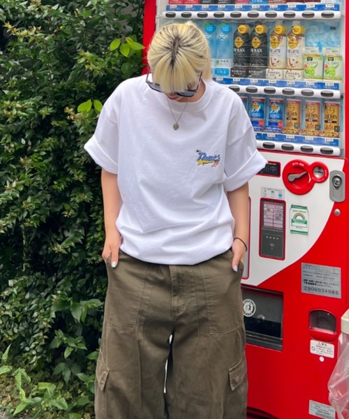 That's life（ザッツライフ）の「HEAVY WEIGHT 7.1oz "CAP BOY" LOGO TEE  Tシャツ 夏服 ビッグシルエット ヘビーウェイト 綿100% 肉厚生地（Tシャツ/カットソー・メンズ・ネイビー/ホワイト/ブラック・M/L/XL/S）」の5枚目の写真