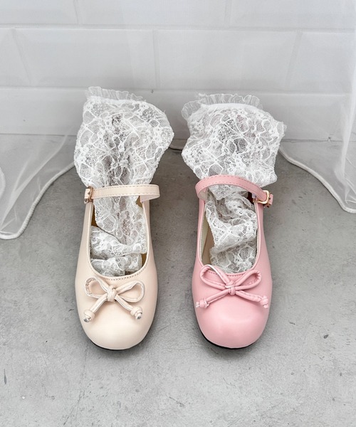 Loueme(ルエム)の「ストラップヒールバレエパンプス(パンプス・レディース・アイボリー/ピンク・23.5cm/24.5cm)」の17枚目の写真