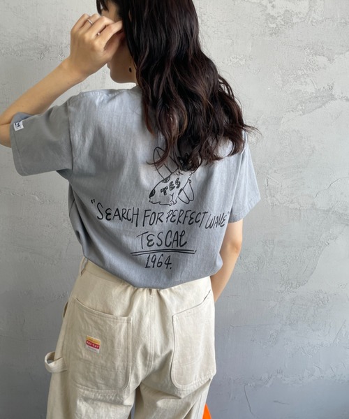 The Endless Summer（エンドレスサマー）の「[THE ENDLESS SUMMER/エンドレスサマー] 別注 手書き風ロゴ BUHIバックプリントTシャツ（Tシャツ/カットソー・レディース・ブラック/サックスブルー/ホワイト・M/L/XL/S）」の3枚目の写真