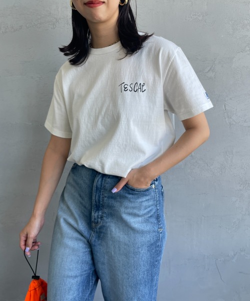 The Endless Summer（エンドレスサマー）の「[THE ENDLESS SUMMER/エンドレスサマー] 別注 手書き風ロゴ BUHIバックプリントTシャツ（Tシャツ/カットソー・レディース・ブラック/サックスブルー/ホワイト・M/L/XL/S）」の15枚目の写真