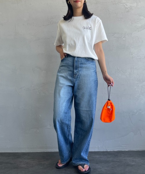 The Endless Summer（エンドレスサマー）の「[THE ENDLESS SUMMER/エンドレスサマー] 別注 手書き風ロゴ BUHIバックプリントTシャツ（Tシャツ/カットソー・レディース・ブラック/サックスブルー/ホワイト・M/L/XL/S）」の17枚目の写真