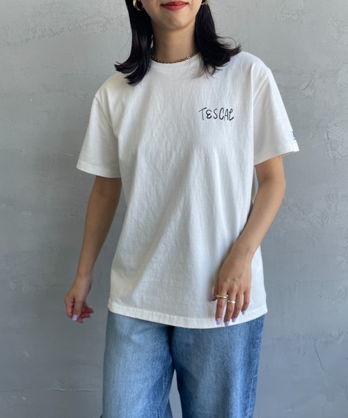 The Endless Summer（エンドレスサマー）の「[THE ENDLESS SUMMER/エンドレスサマー] 別注 手書き風ロゴ BUHIバックプリントTシャツ（Tシャツ/カットソー・レディース・ブラック/サックスブルー/ホワイト・M/L/XL/S）」の19枚目の写真