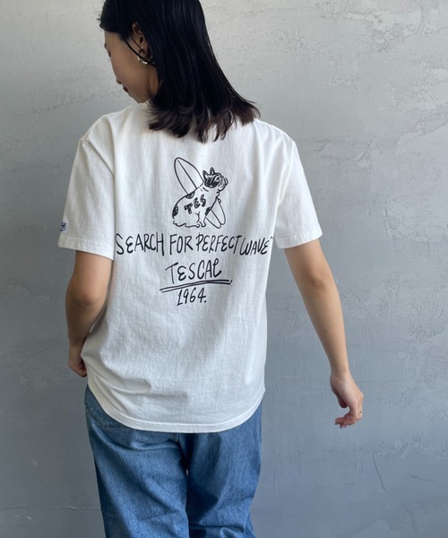 The Endless Summer（エンドレスサマー）の「[THE ENDLESS SUMMER/エンドレスサマー] 別注 手書き風ロゴ BUHIバックプリントTシャツ（Tシャツ/カットソー・レディース・ブラック/サックスブルー/ホワイト・M/L/XL/S）」の21枚目の写真