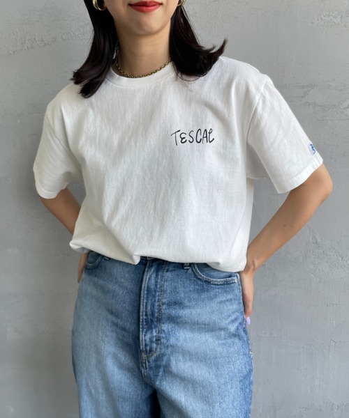 The Endless Summer（エンドレスサマー）の「[THE ENDLESS SUMMER/エンドレスサマー] 別注 手書き風ロゴ BUHIバックプリントTシャツ（Tシャツ/カットソー・レディース・ブラック/サックスブルー/ホワイト・M/L/XL/S）」の22枚目の写真