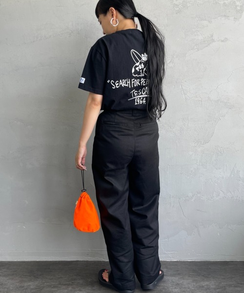 The Endless Summer（エンドレスサマー）の「[THE ENDLESS SUMMER/エンドレスサマー] 別注 手書き風ロゴ BUHIバックプリントTシャツ（Tシャツ/カットソー・レディース・ブラック/サックスブルー/ホワイト・M/L/XL/S）」の13枚目の写真