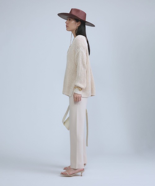 Chaos（カオス）の「Chaos(カオス)/ウォーダリネンプルオーバー（ニット/セーター・レディース・ブラック/チャコール/ホワイト/ライトグレー/ピンク/アイボリー/ライトブルー・FREE）」の18枚目の写真