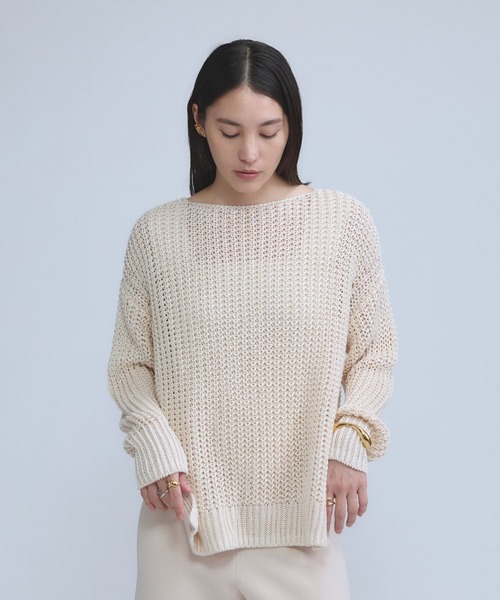 Chaos（カオス）の「Chaos(カオス)/ウォーダリネンプルオーバー（ニット/セーター・レディース・ブラック/チャコール/ホワイト/ライトグレー/ピンク/アイボリー/ライトブルー・FREE）」の16枚目の写真