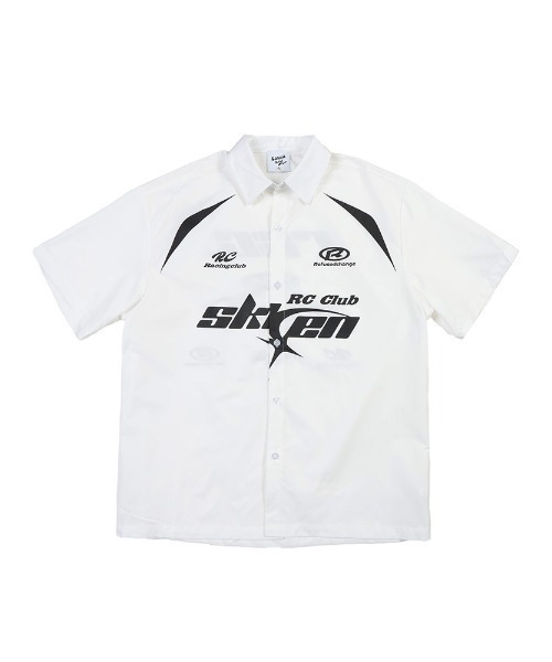 SAKAZEN（サカゼン）の「【ワンサイズ展開】 サッカーゲームプリント オーバーサイズ 半袖 ブロークコア SB-8635（シャツ/ブラウス・メンズ・ブラック/ホワイト・LL）」の5枚目の写真