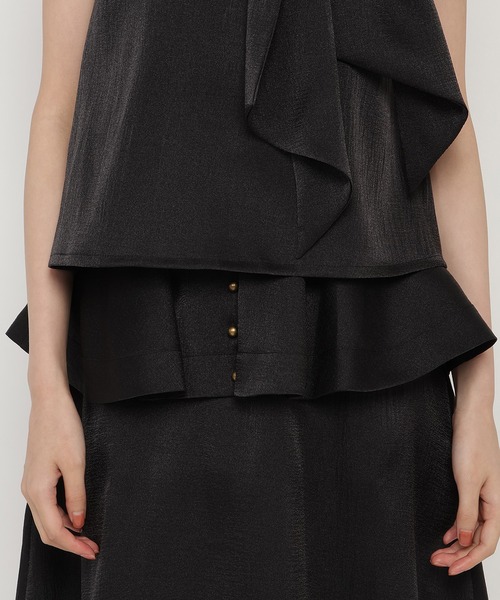 REDYAZEL（レディアゼル）の「【セットアップ可能】ボウタイノースリブラウス（シャツ/ブラウス・レディース・ブラウン/ベージュ/ブラック・FREE）」の12枚目の写真