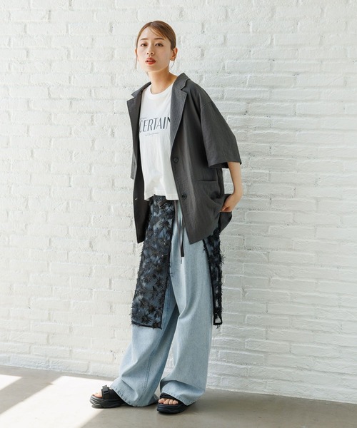 LAKOLE（ラコレ）の「ハーフスリーブシアージャケット / 130596