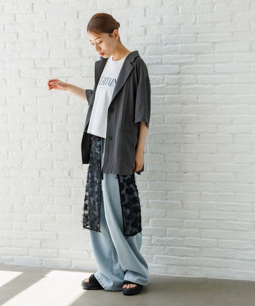 LAKOLE（ラコレ）の「ハーフスリーブシアージャケット / 130596