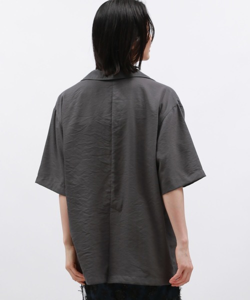 LAKOLE（ラコレ）の「ハーフスリーブシアージャケット / 130596（テーラードジャケット・レディース・チャコール/アイボリー/サンドグレー・MEDIUM/SMALL）」の21枚目の写真