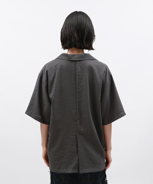 LAKOLE（ラコレ）の「ハーフスリーブシアージャケット / 130596（テーラードジャケット・レディース・チャコール/アイボリー/サンドグレー・MEDIUM/SMALL）」の16枚目の写真