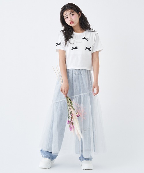 セール】【GOODPRICE】ラメチュールティアードスカート